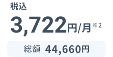 税込3,722円※2 総額44,660円