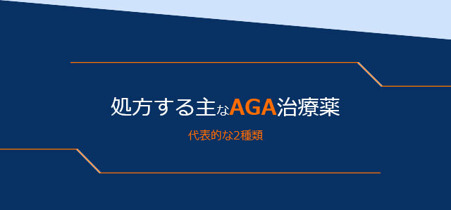 処方する主なAGA治療薬 代表的な2種類