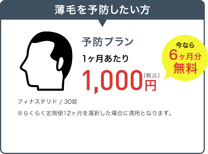 薄毛を予防したい方