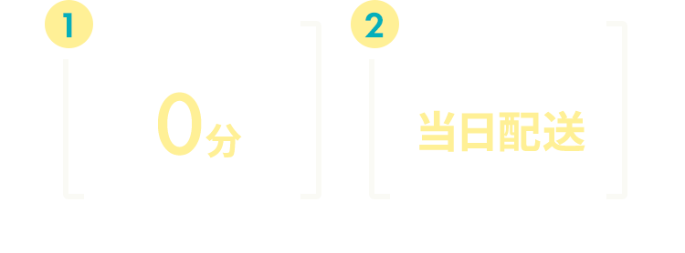 通院時間0分 最短当日配送