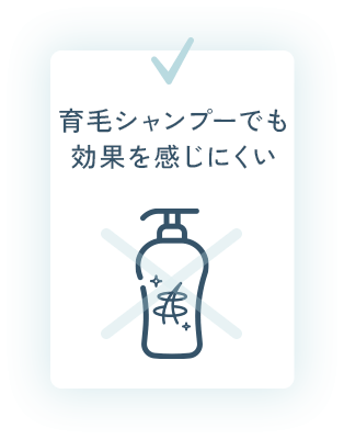 育毛シャンプーでも効果を感じにくい