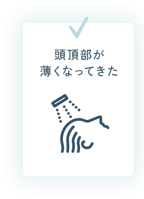頭頂部が薄くなってきた
