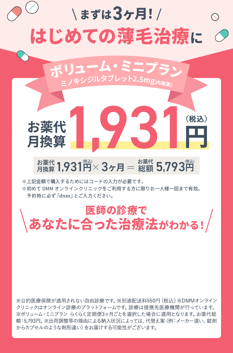 まずは3ヶ月！はじめての薄毛治療に