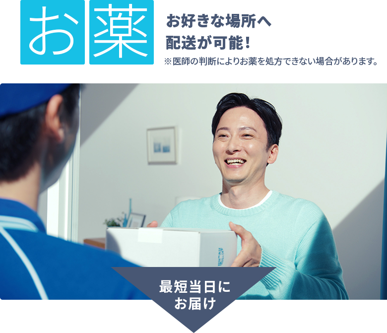 お薬:匿名配送やお好きな場所への配送も可能! プライバシーに配慮したシンプルな包装でお届け(最短当日にお届け)