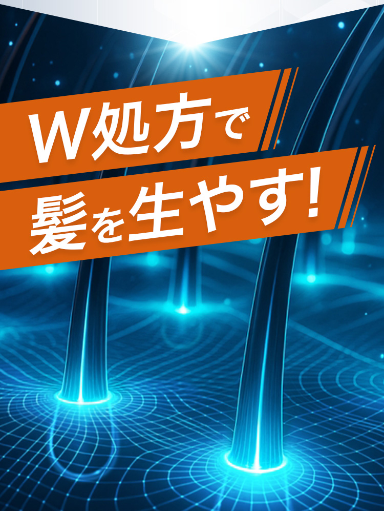 W処方で発毛実感