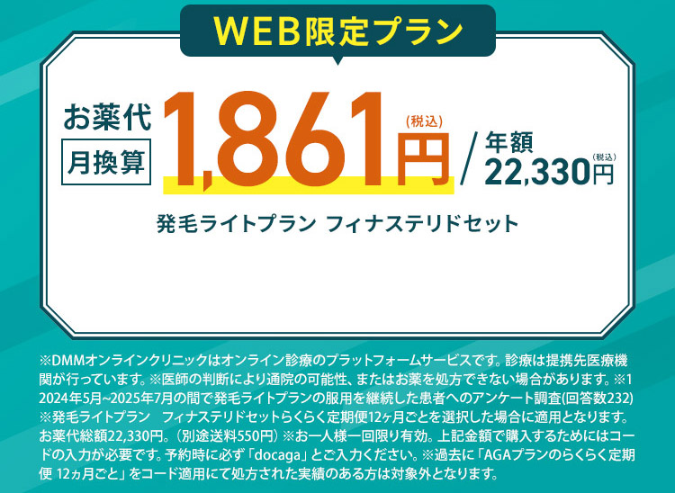WEB限定プラン 月々1,861円