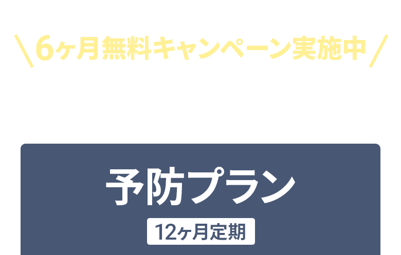 抜け毛を予防したい方：予防プラン12ヶ月定期