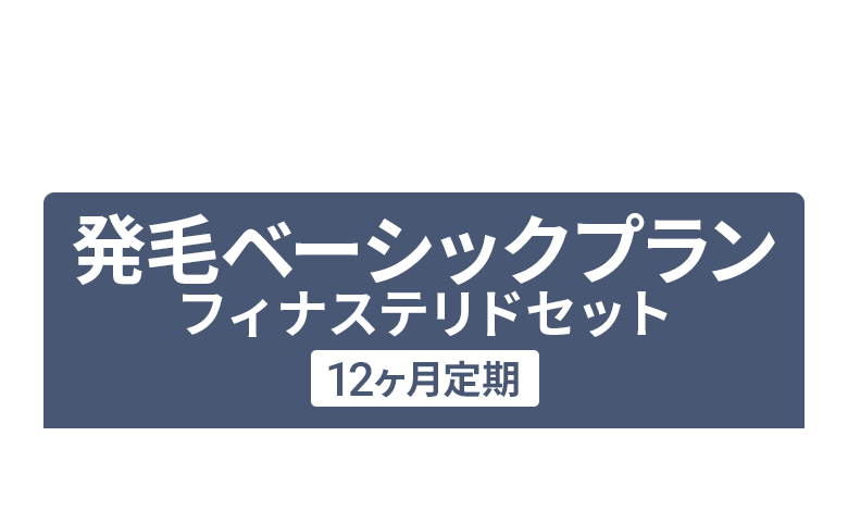 薄毛が進んできた方には：発毛ベーシックプラン12ヶ月定期