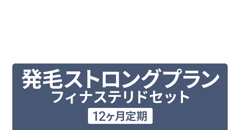 かなり進んでいる方には：発毛ストロングプラン12ヶ月定期