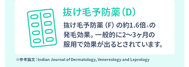 フィナステリド：一般的に服用開始からおおよそ2~3ヶ月程度で効果が出るとされています。