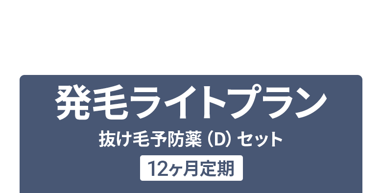 フィナスの1.6倍の発毛効果！：発毛ライトプランデュタステリドセット12ヶ月定期