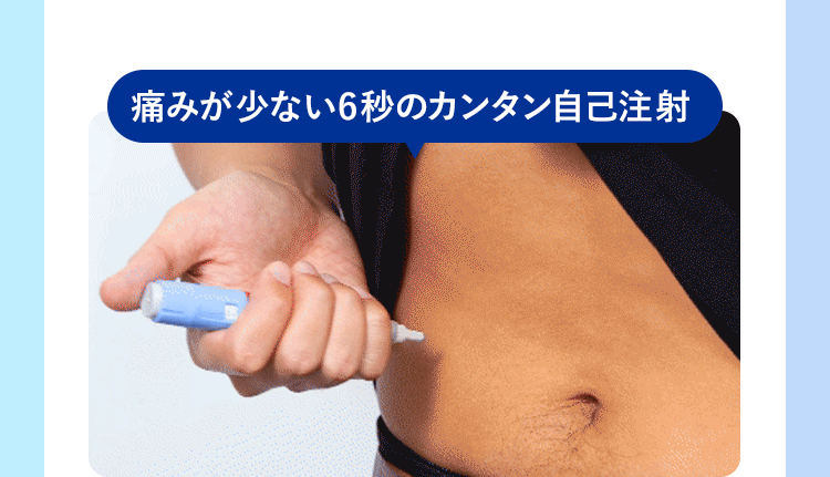痛みが少ない6秒のカンタン自己注射