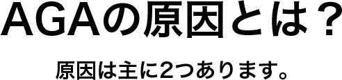 AGAの原因とは？ 原因は主に2つあります。