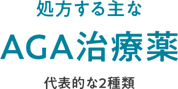 処方する主なAGA治療薬 代表的な2種類