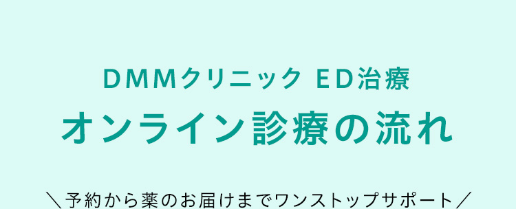 DMMクリニック ED治療 オンライン診療の流れ
