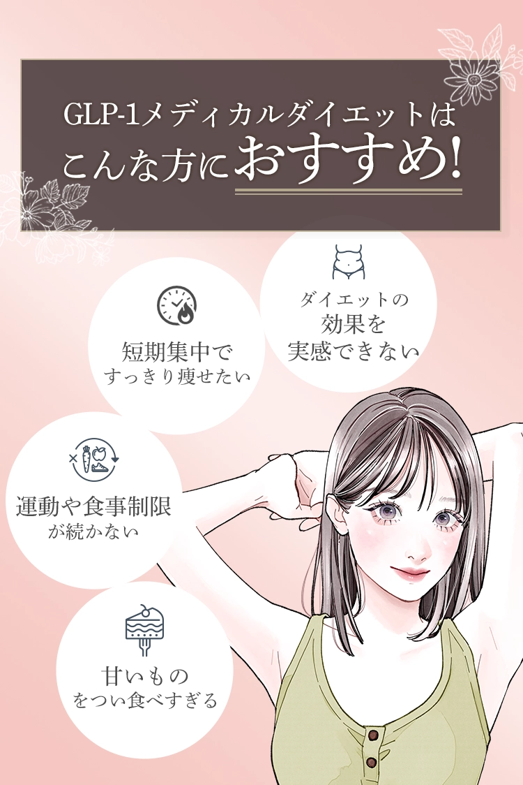 GLP-1メディカルダイエットはこんな方におすすめ！